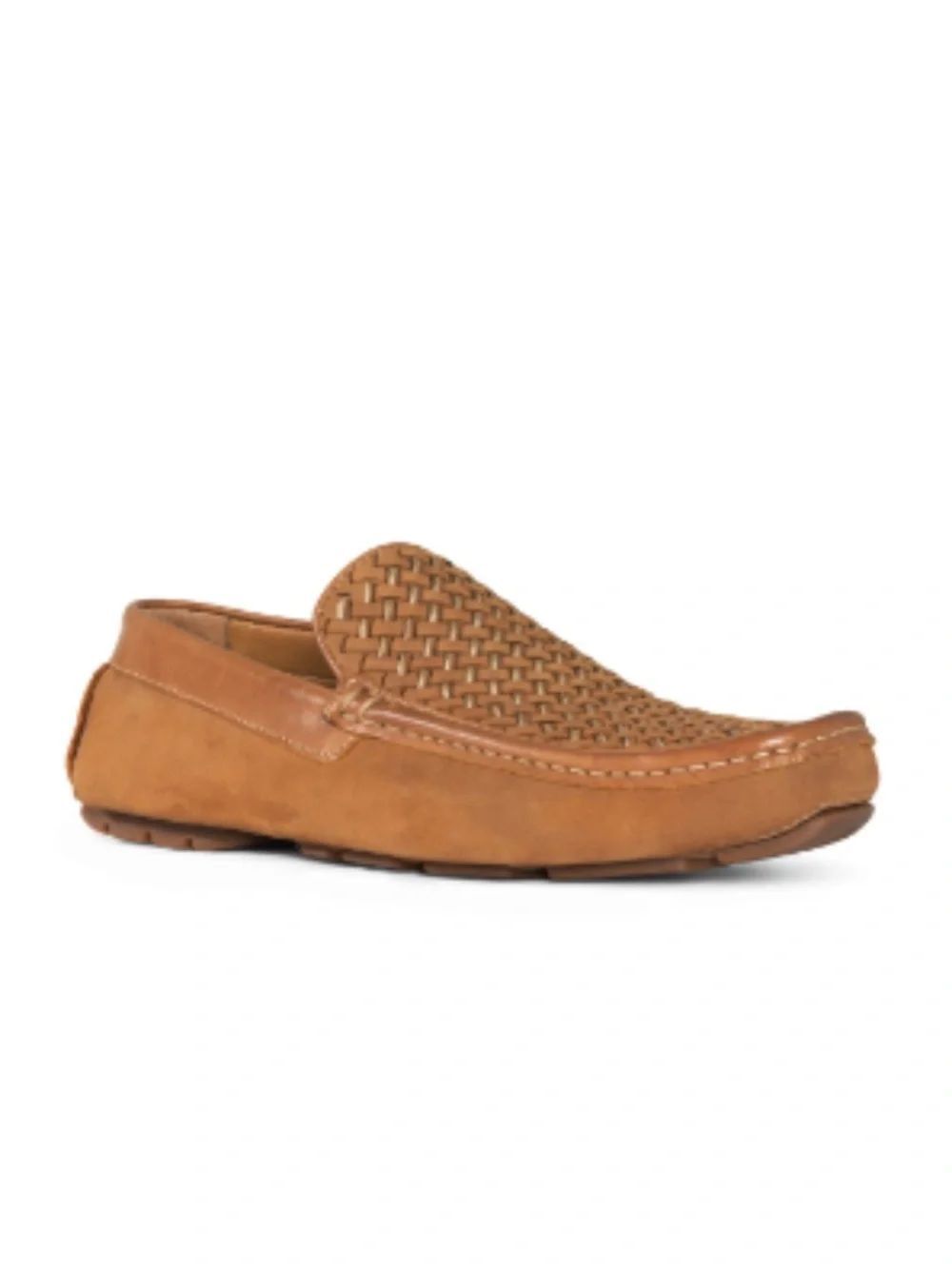 NEW Donald J. Pliner Men's Saddle Damiano Soft Nubuck Woven Loafers Size 9.5